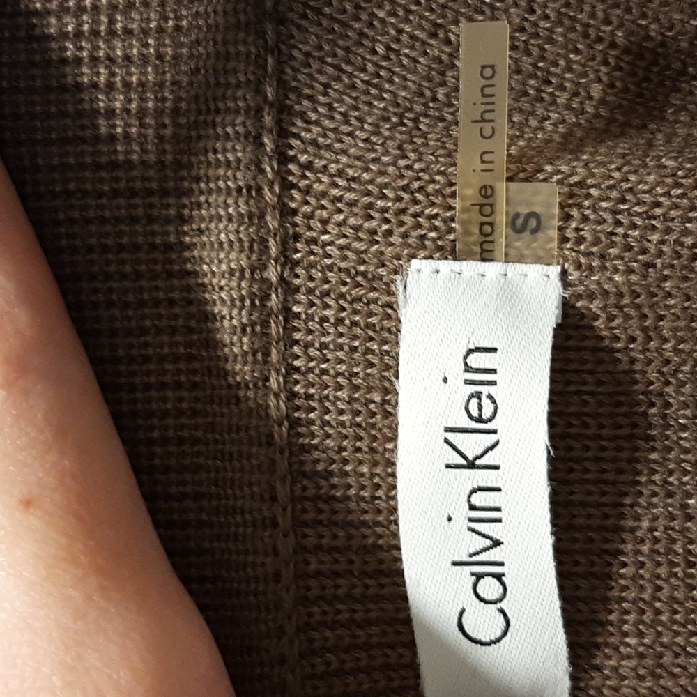 Tan/Brown Calvin Klein Sweater Dress - Picture 5 of 6